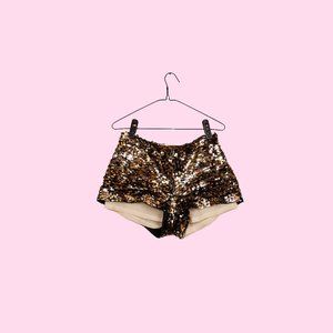 Gudi Gold Sequens Shorts, Size 2, Pre-owned, Good Condition
